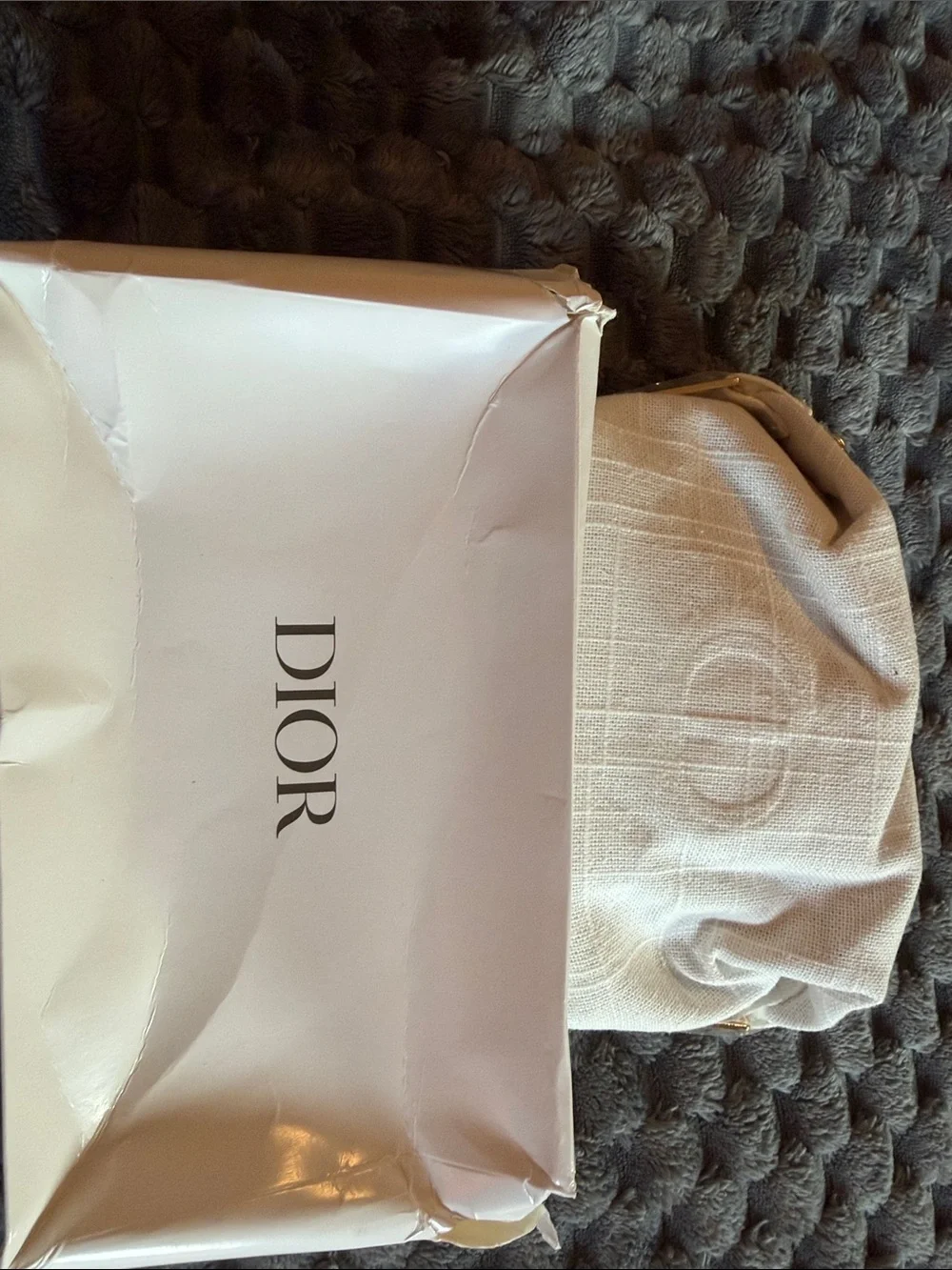 Dior Beige Canvas Tote with Subtle Logo
